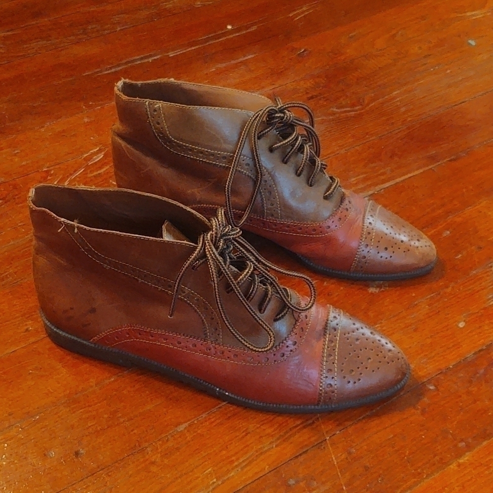 Predictions Cloris Tri-tone Leather Ankle Boots Sz 10